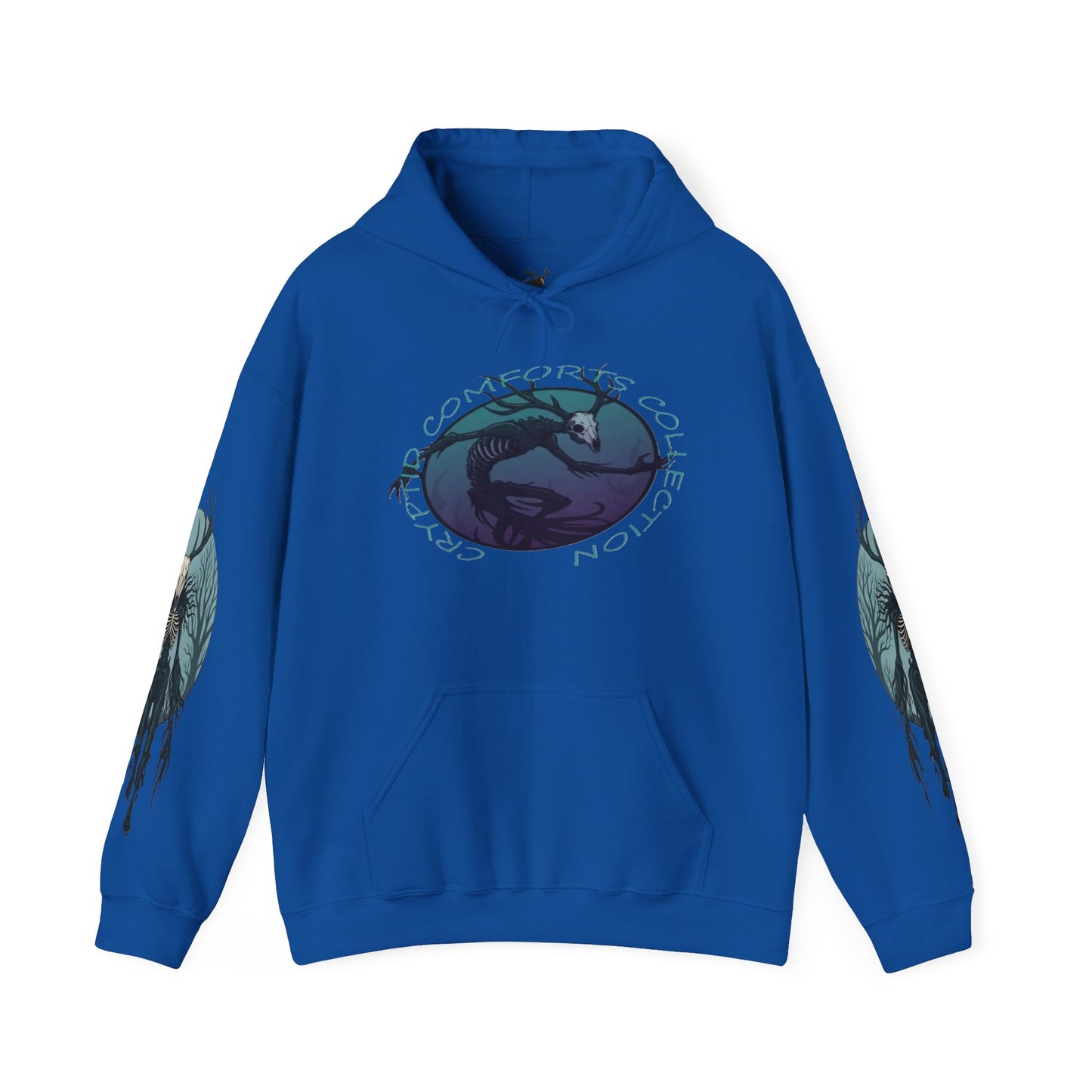 Mens Blue Wendigo Graphic Hoodie