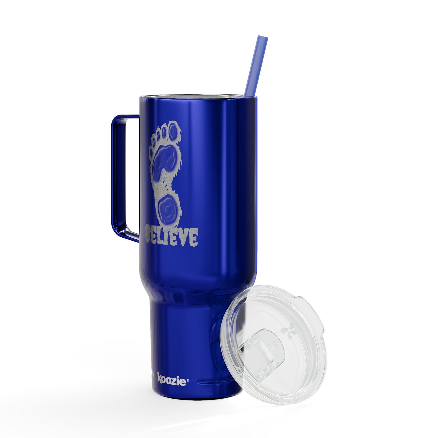 Believe Engraved Insulated Travel Mug with Lid
