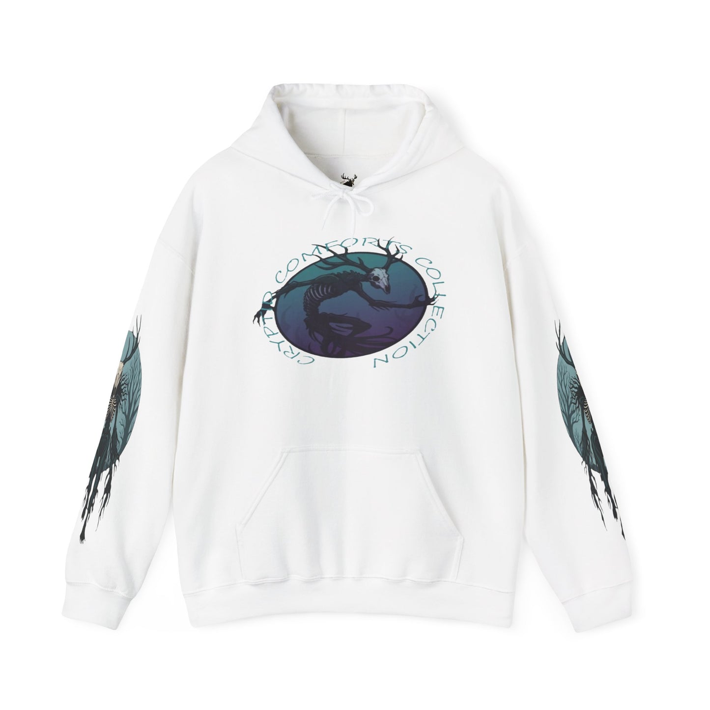 Mens Blue Wendigo Graphic Hoodie