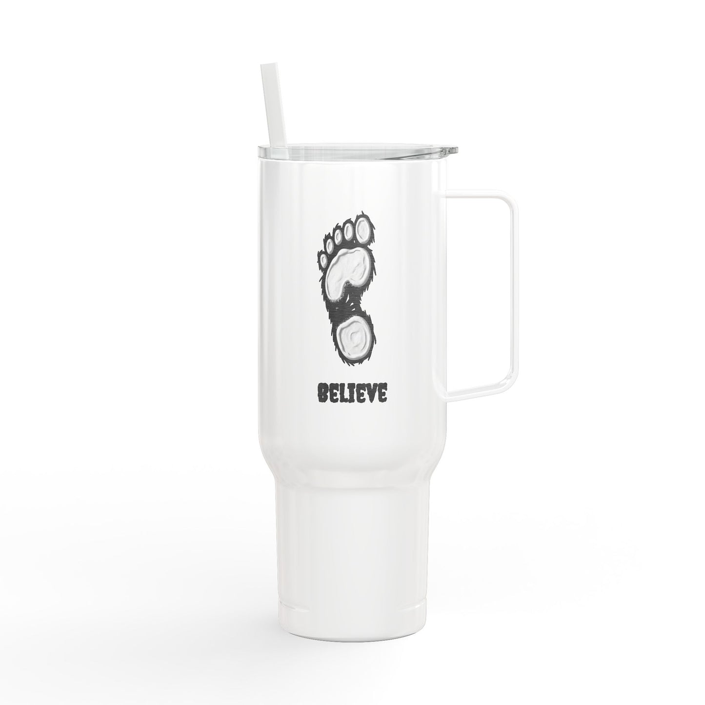 Believe Engraved Insulated Travel Mug with Lid