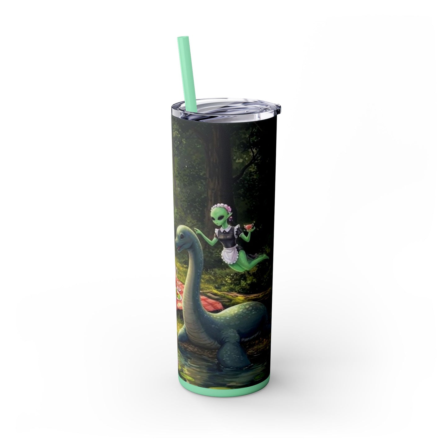 Cryptid Picnic Skinny Tumbler with Straw