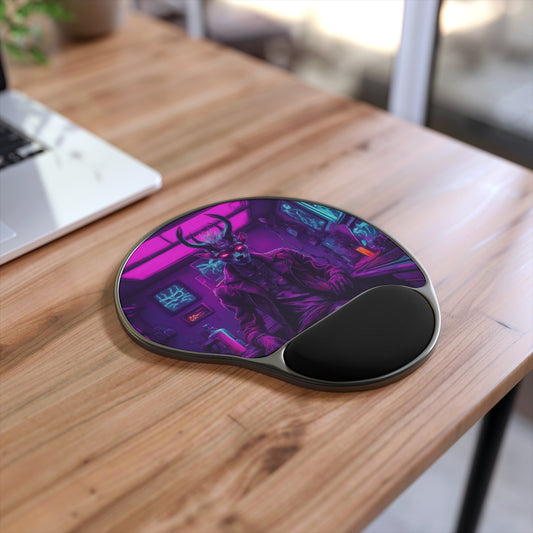 Neon Cryptid Jackalope Mouse Pad
