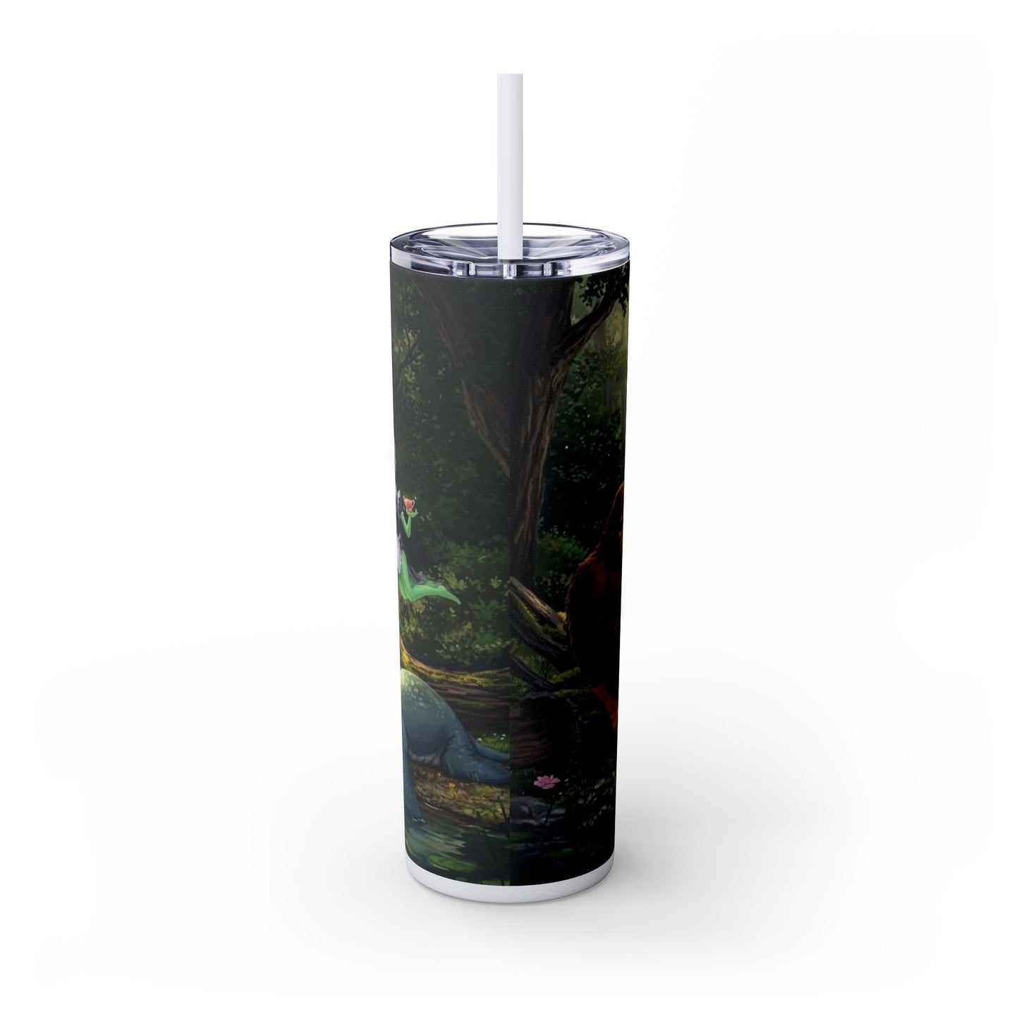 Cryptid Picnic Skinny Tumbler with Straw