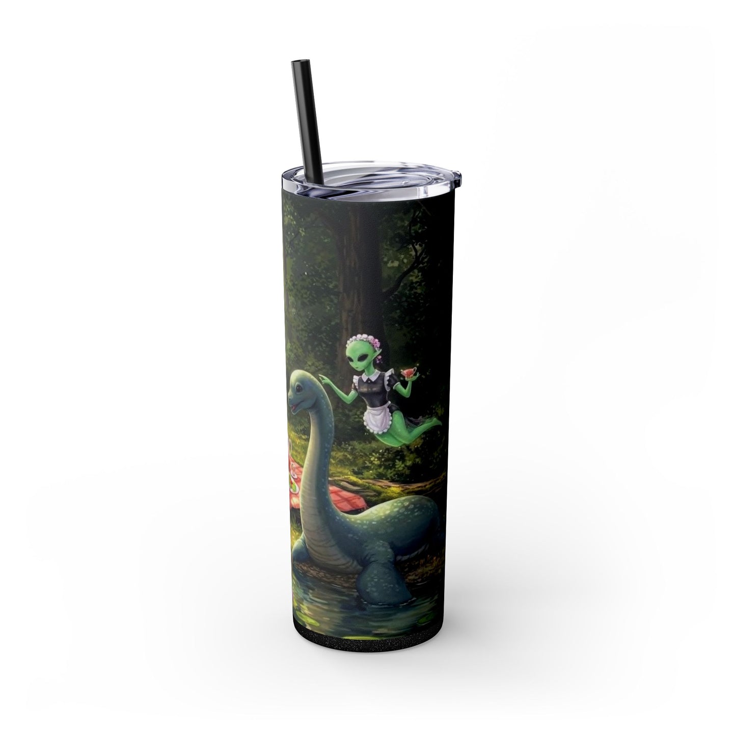 Cryptid Picnic Skinny Tumbler with Straw