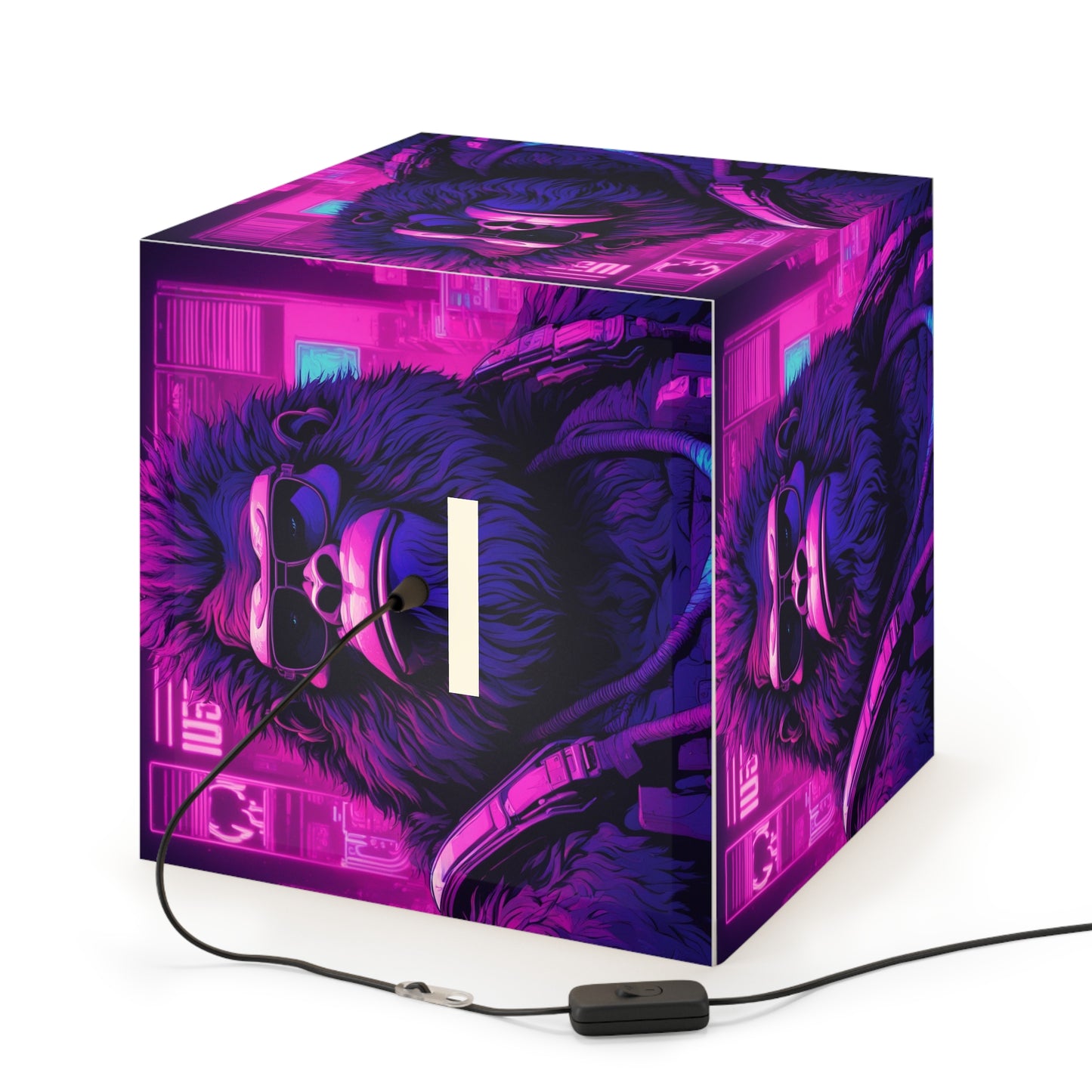 Neon Cryptid Bigfoot Light Cube