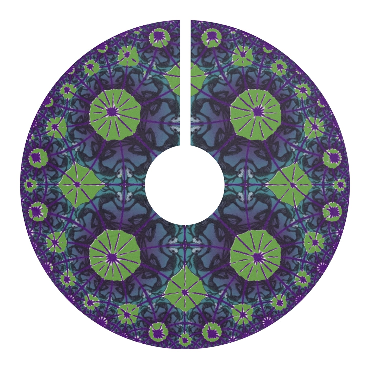 Kaleidoscope Wendigo Christmas Tree Skirt