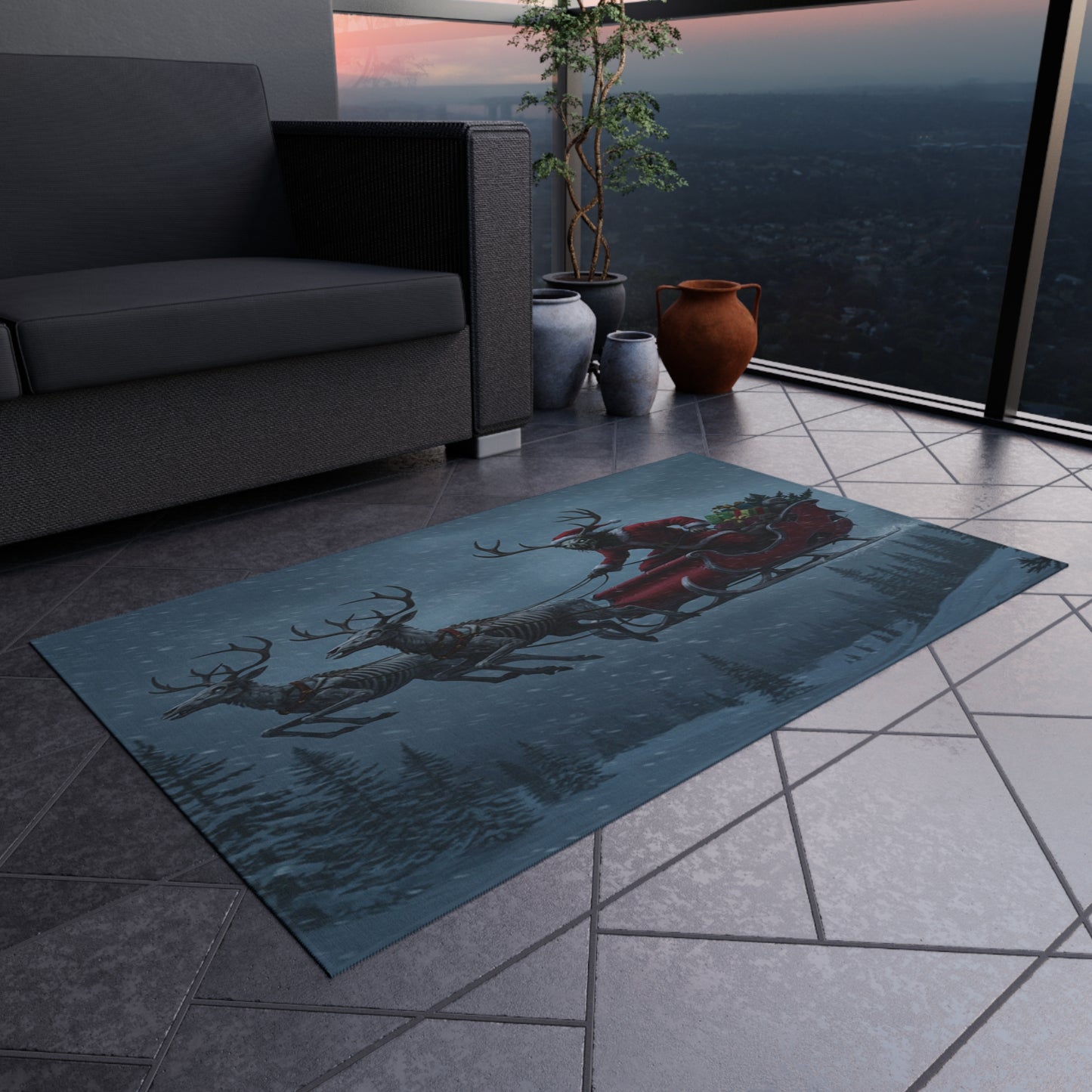 Wendigo Santa Outdoor Rug