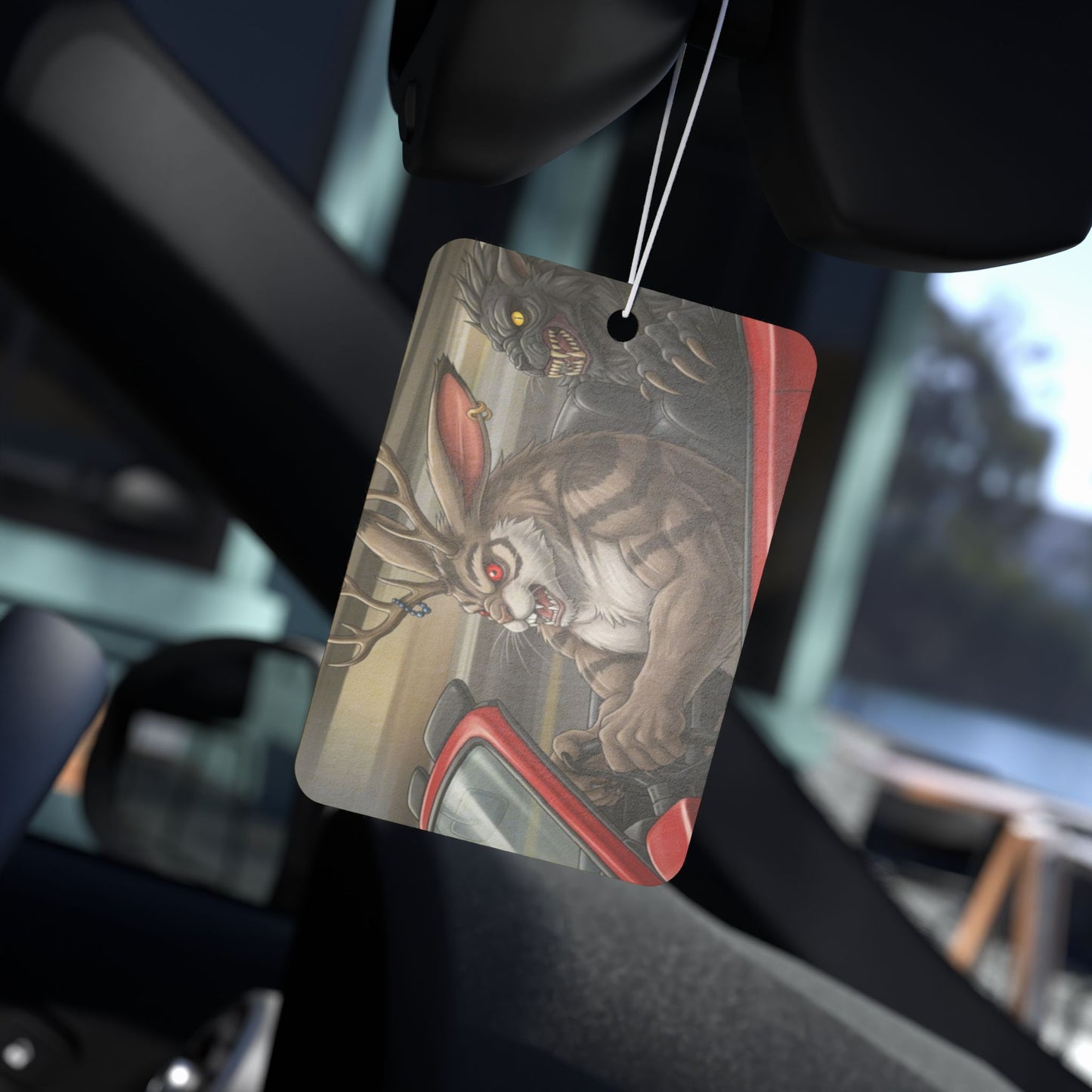 Angry Jackalope Car Air Freshener