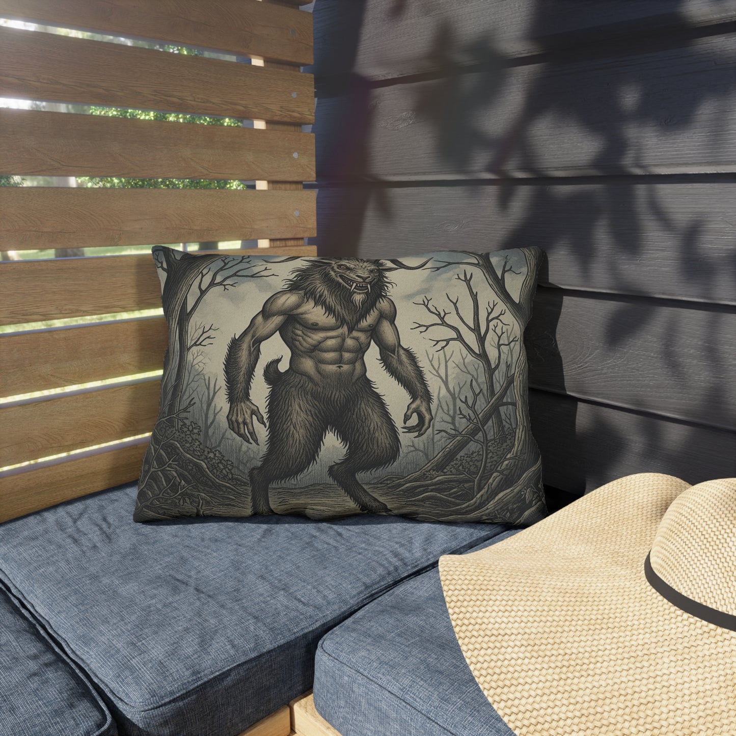 Outdoor Pope Lick Monster Throw Cushions