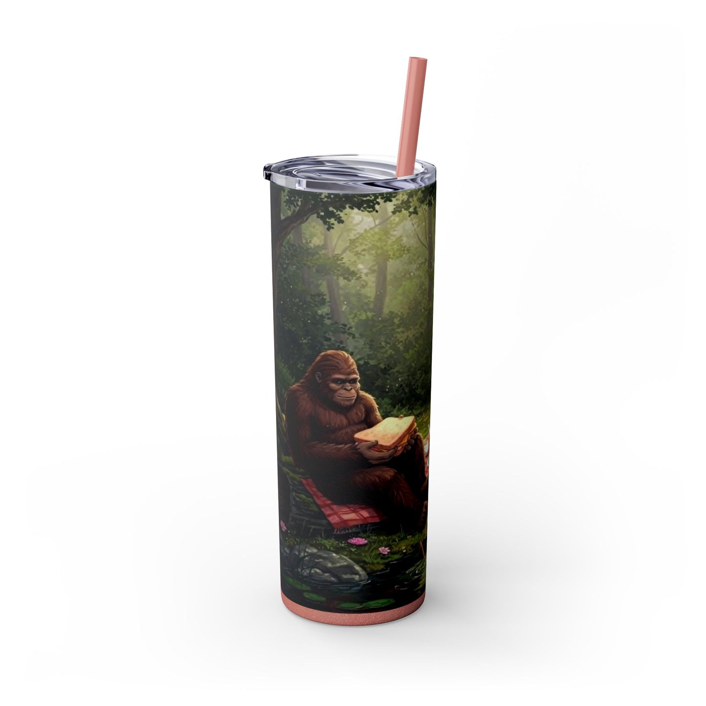 Cryptid Picnic Skinny Tumbler with Straw