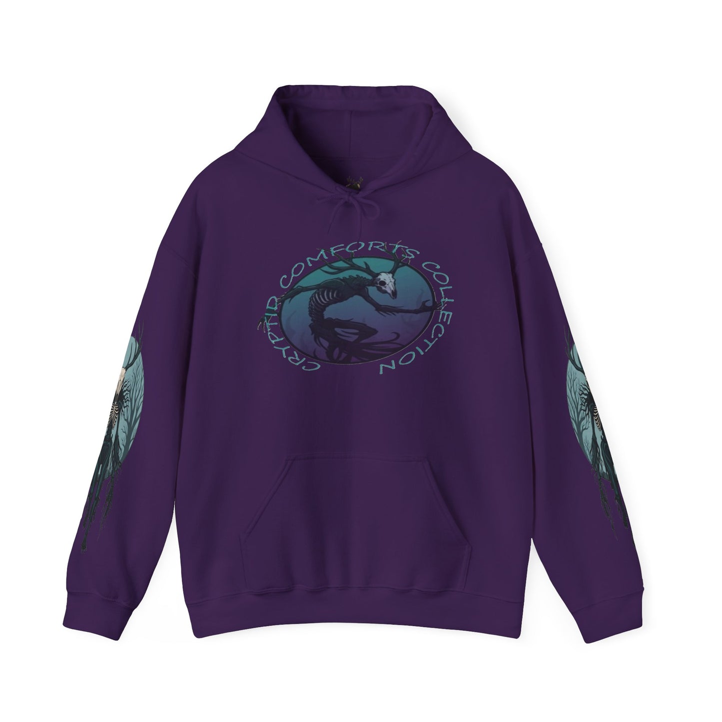 Mens Blue Wendigo Graphic Hoodie