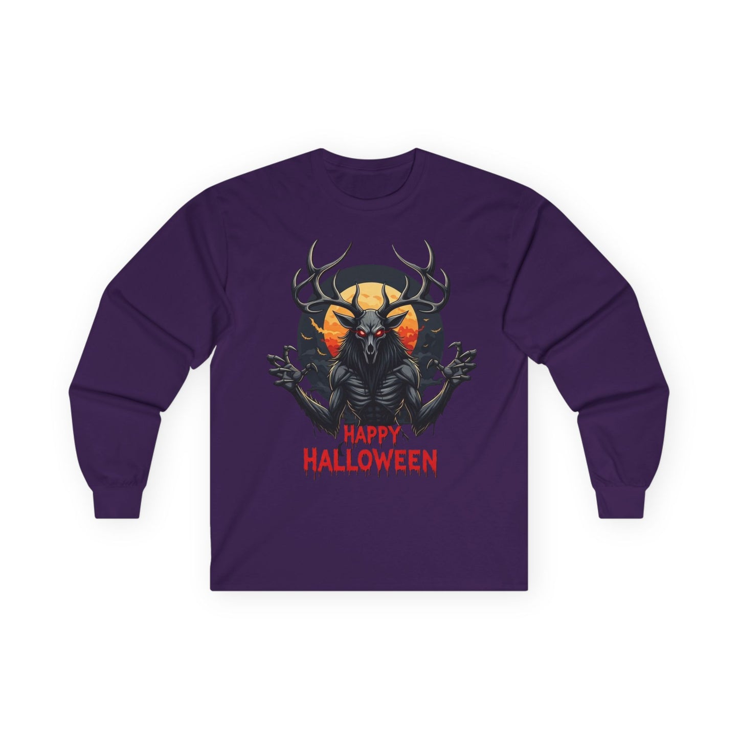 Mens Wendigo Halloween Long Sleeve Tee