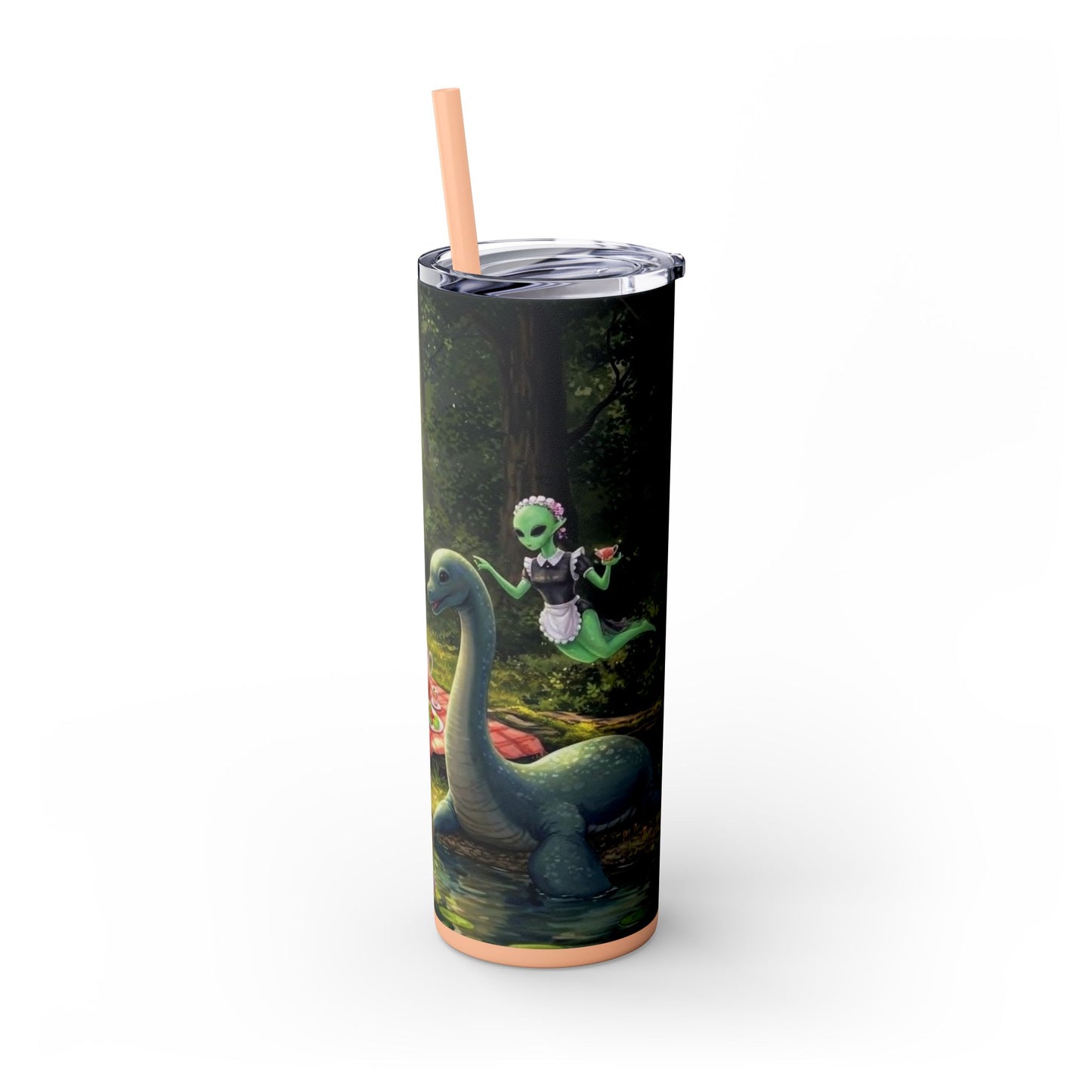 Cryptid Picnic Skinny Tumbler with Straw