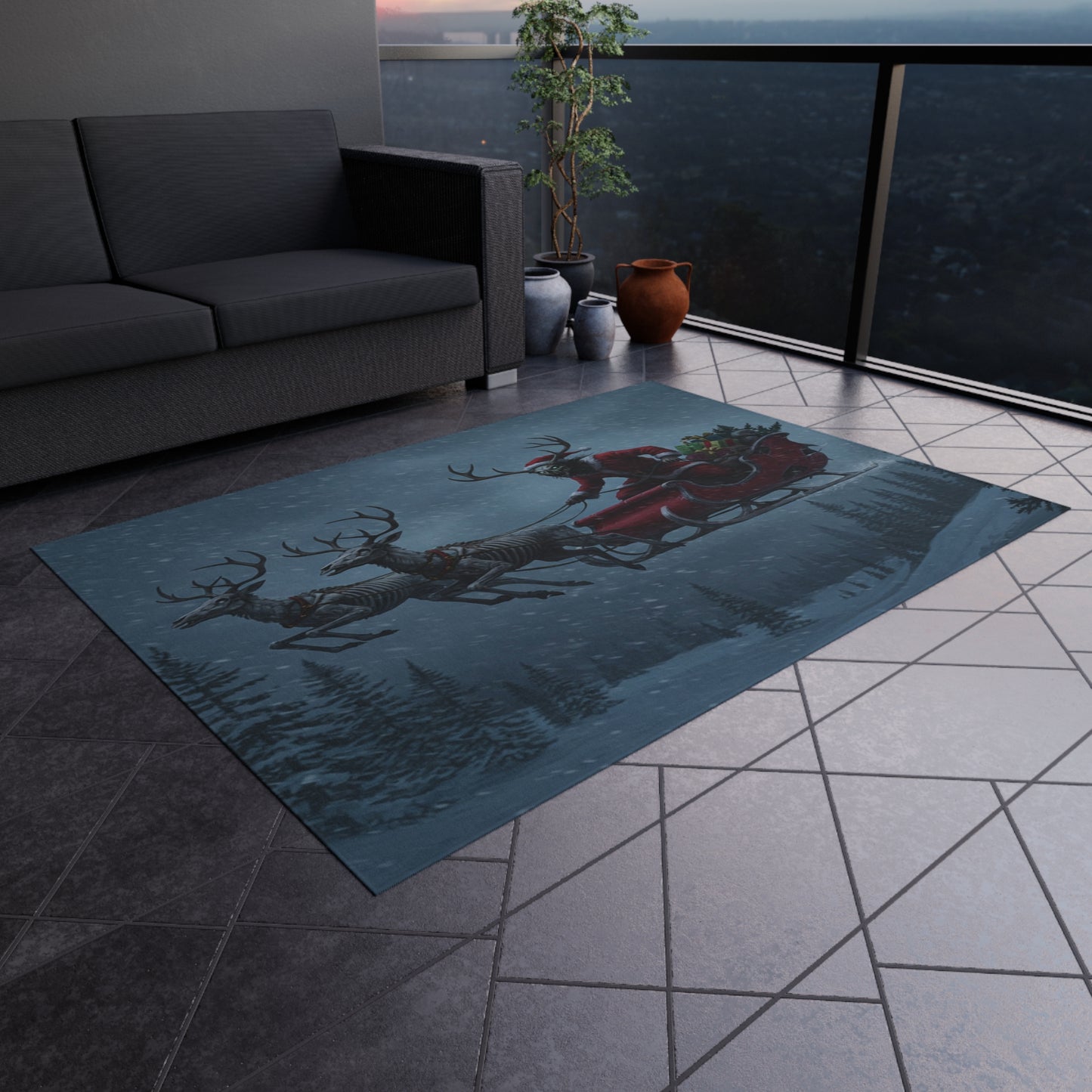 Wendigo Santa Outdoor Rug