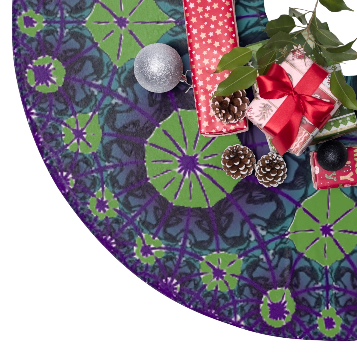 Kaleidoscope Wendigo Christmas Tree Skirt