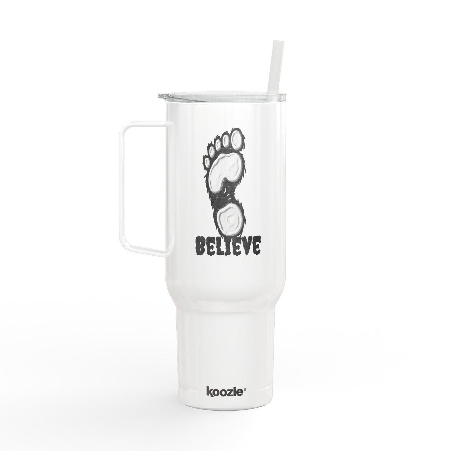 Believe Engraved Insulated Travel Mug with Lid