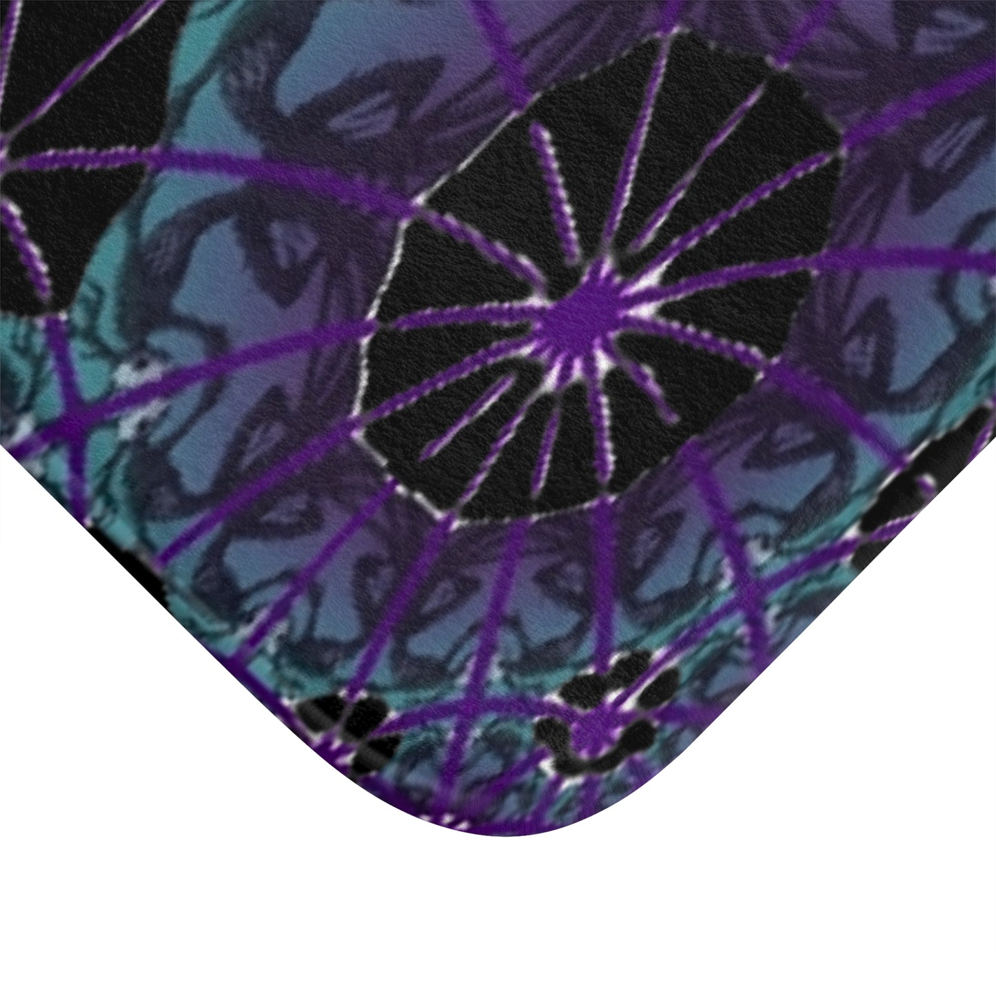 Black Kaleidoscope Wendigo Bath Mat