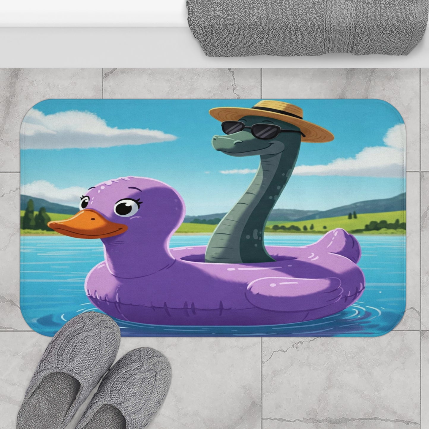 Nessie and Duck Bath Mat