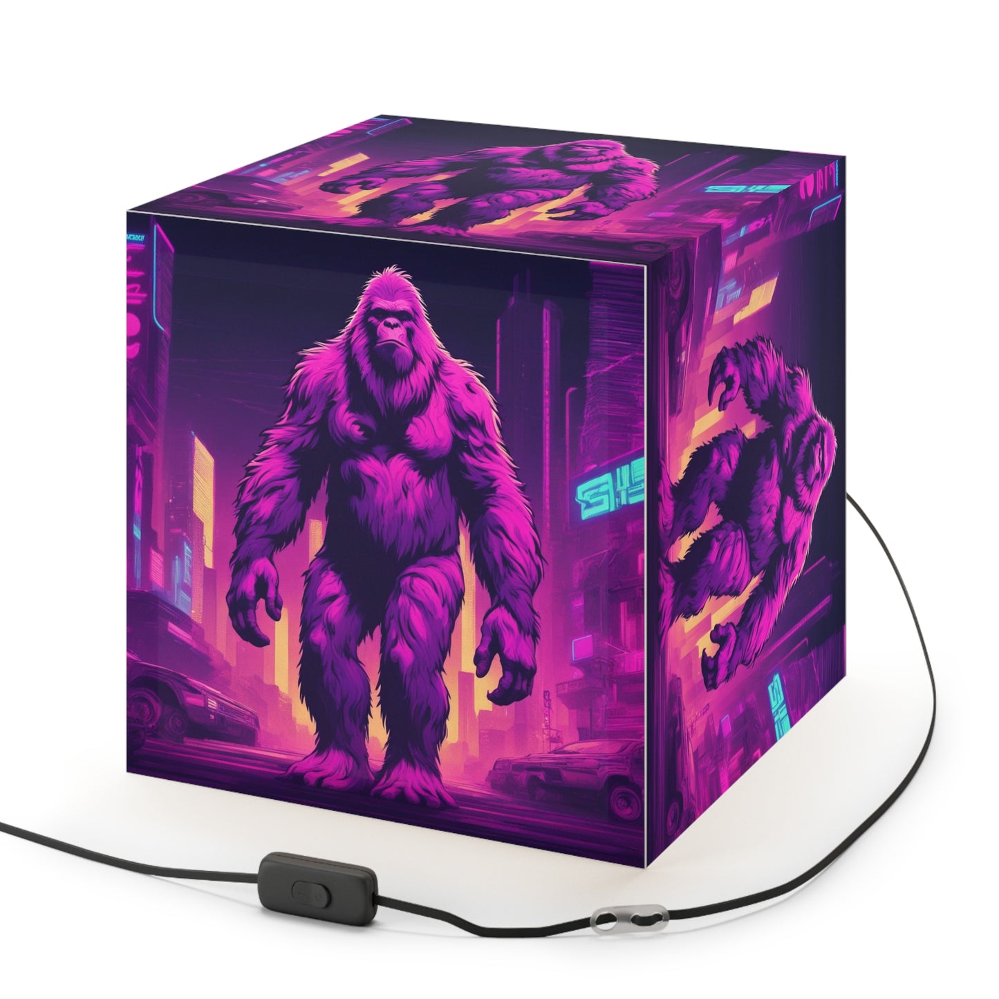 Neon Cryptid Urban Bigfoot Light Cube