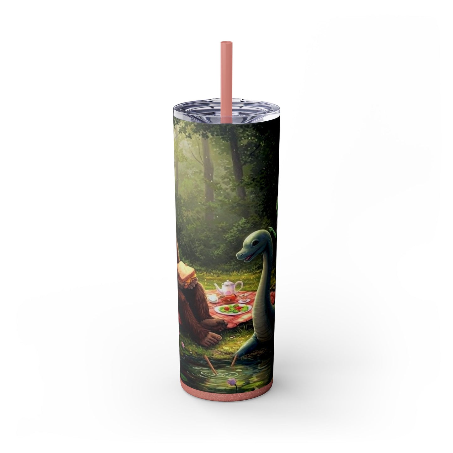 Cryptid Picnic Skinny Tumbler with Straw