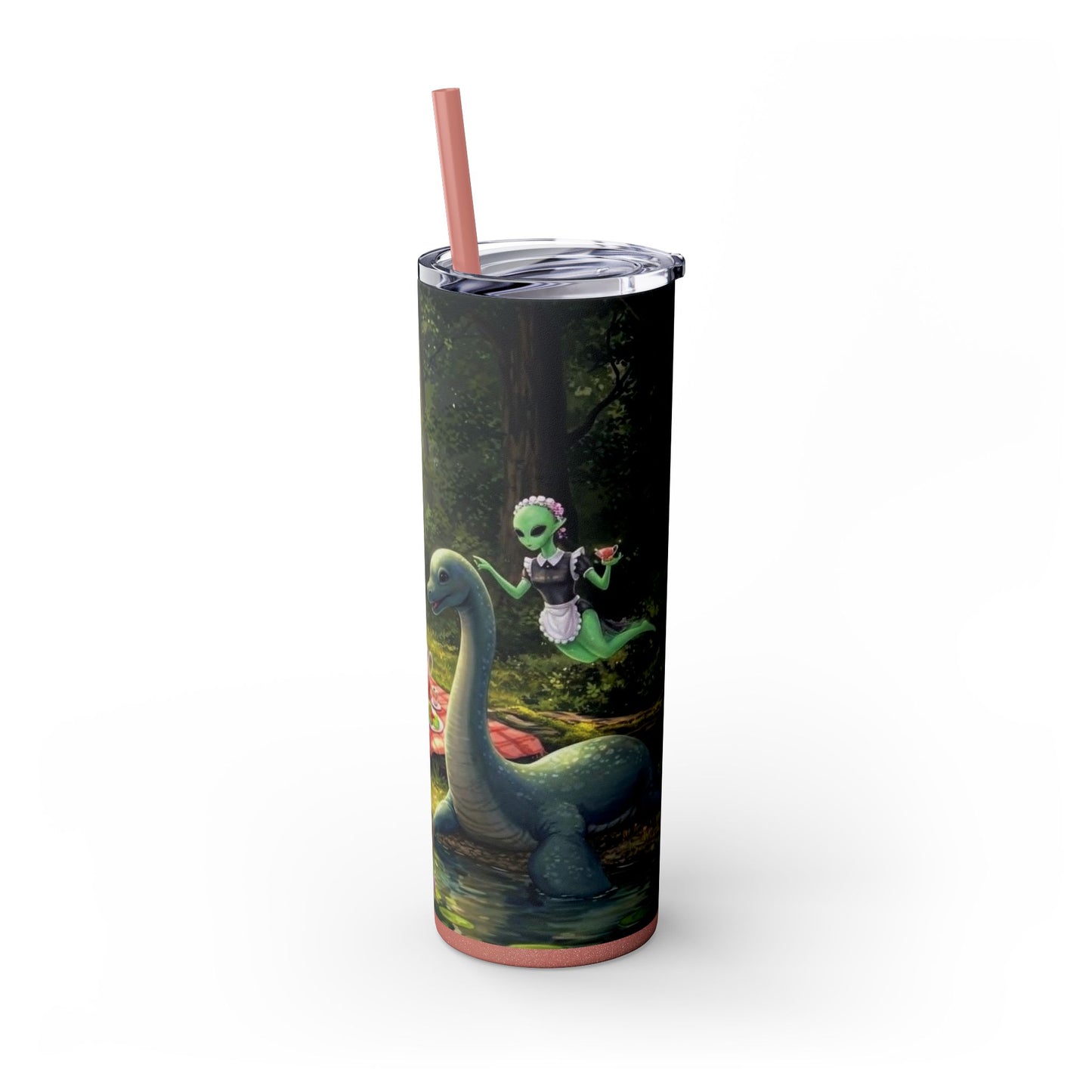 Cryptid Picnic Skinny Tumbler with Straw