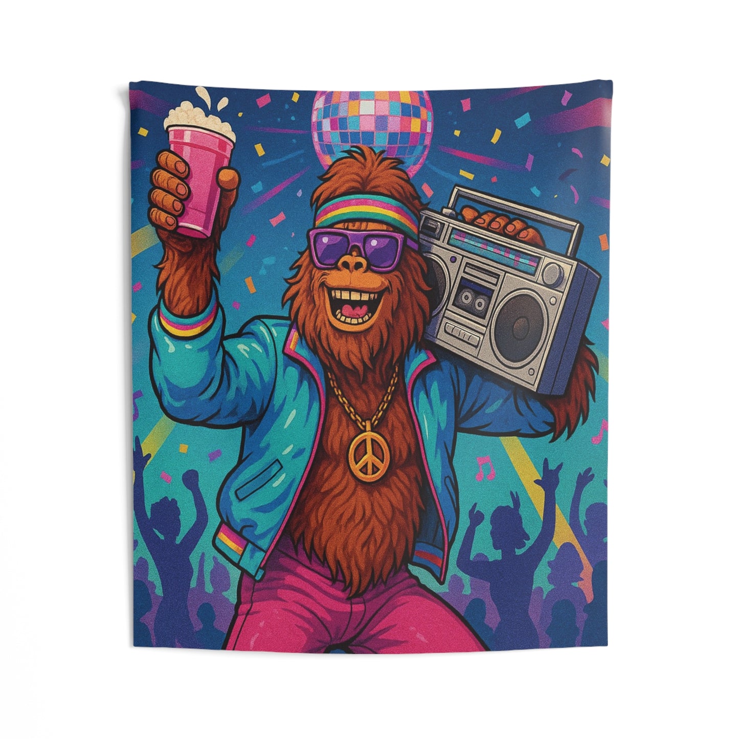 Disco Bigfoot Indoor Wall Tapestry