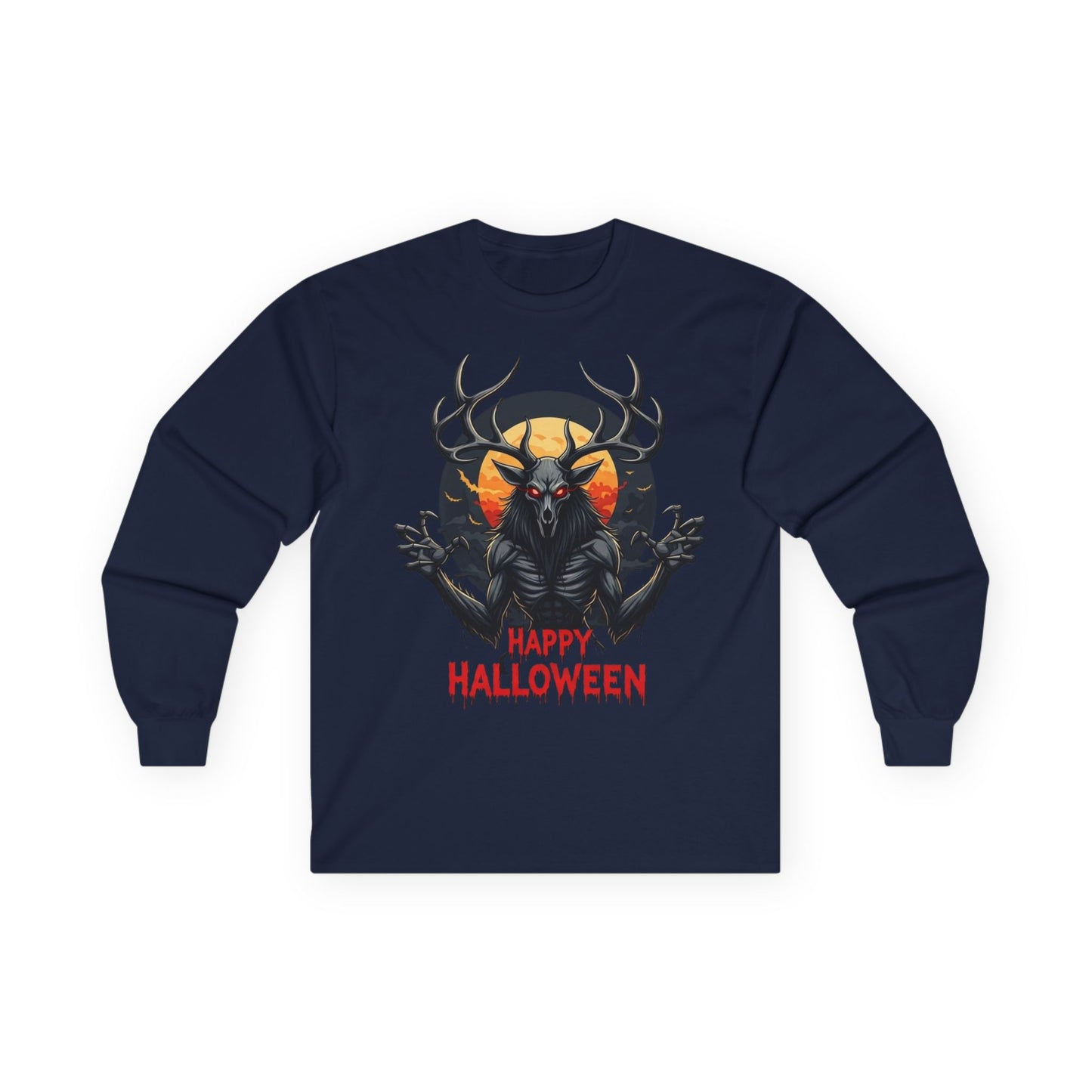 Mens Wendigo Halloween Long Sleeve Tee