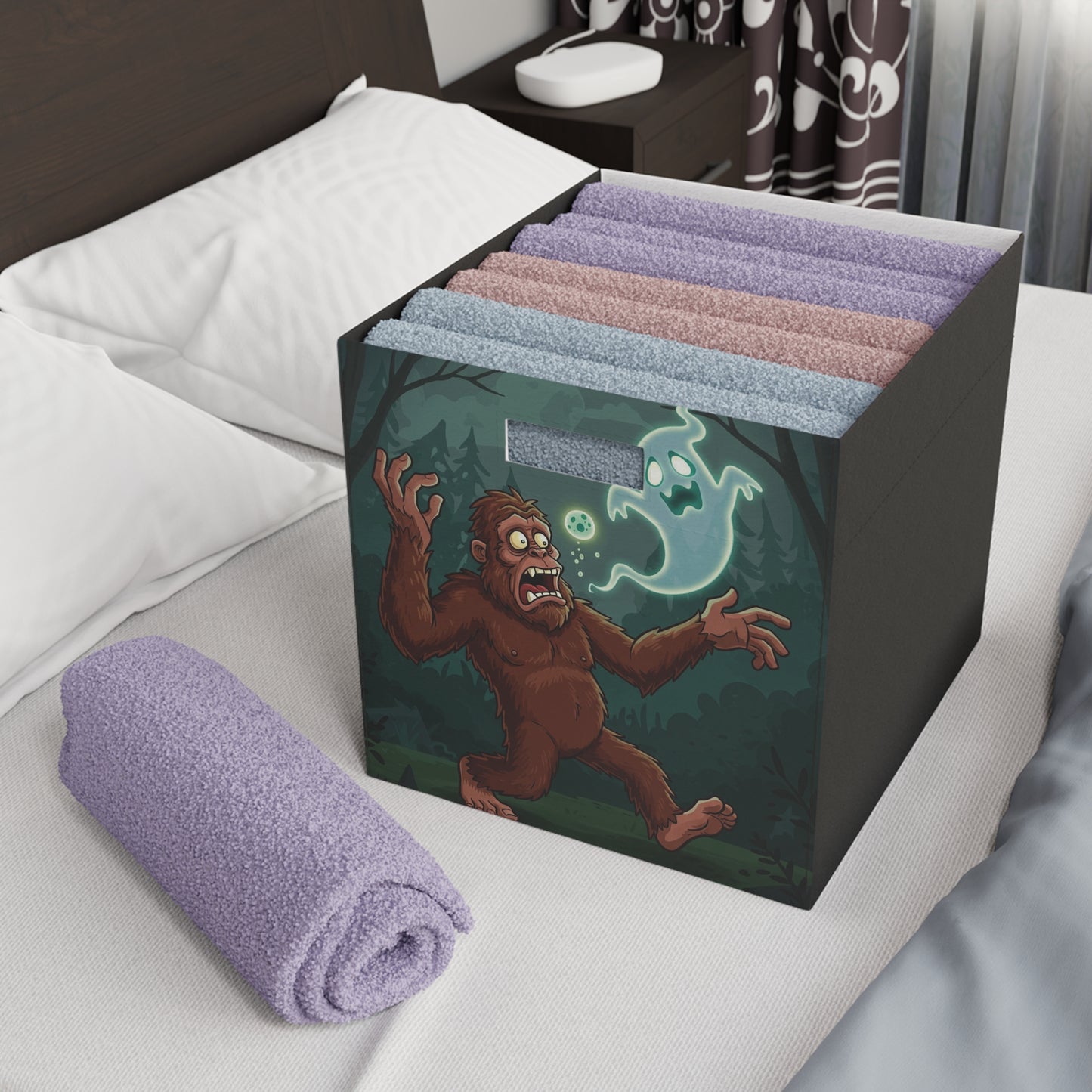 Bigfoot and Ghost Felt Storage Box
