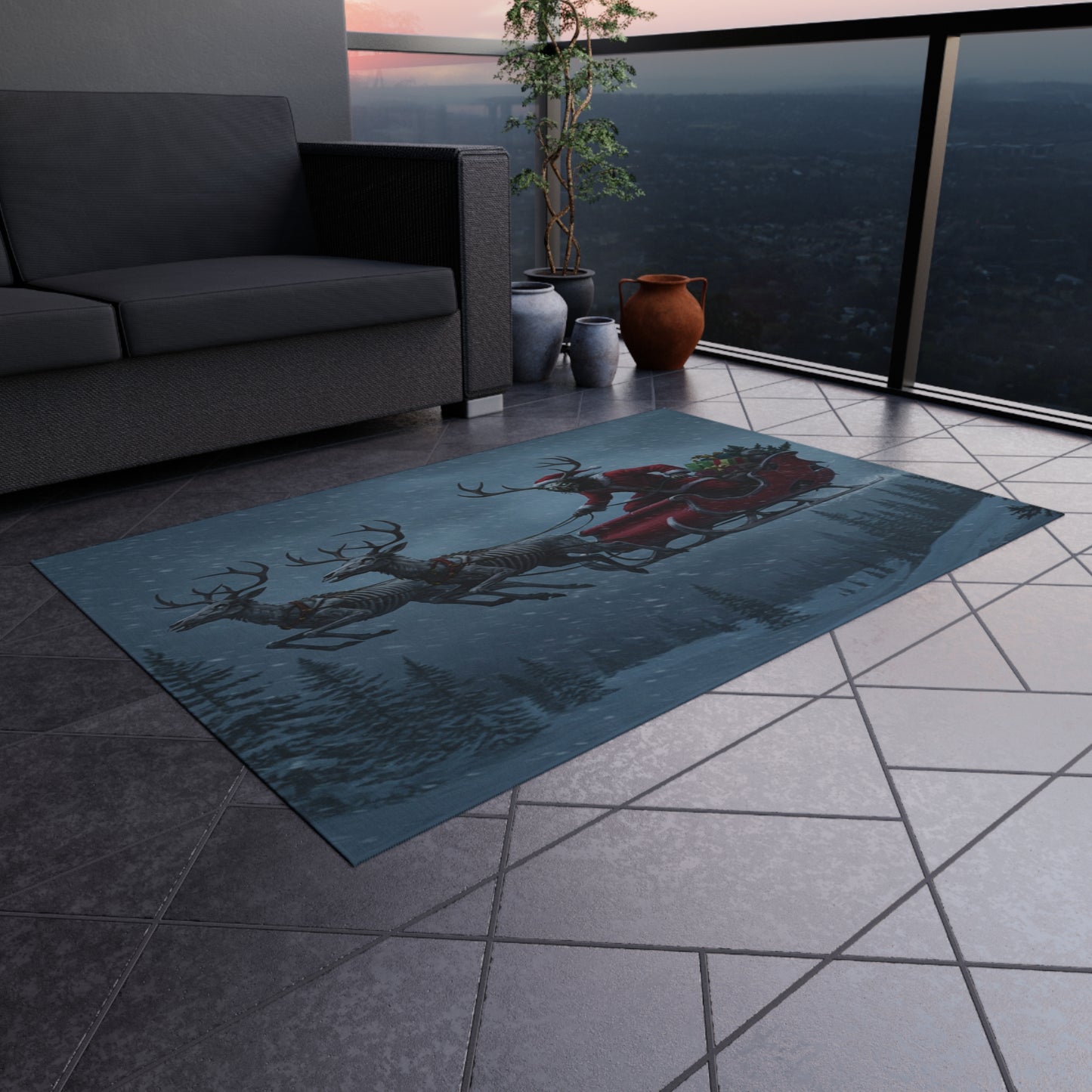 Wendigo Santa Outdoor Rug