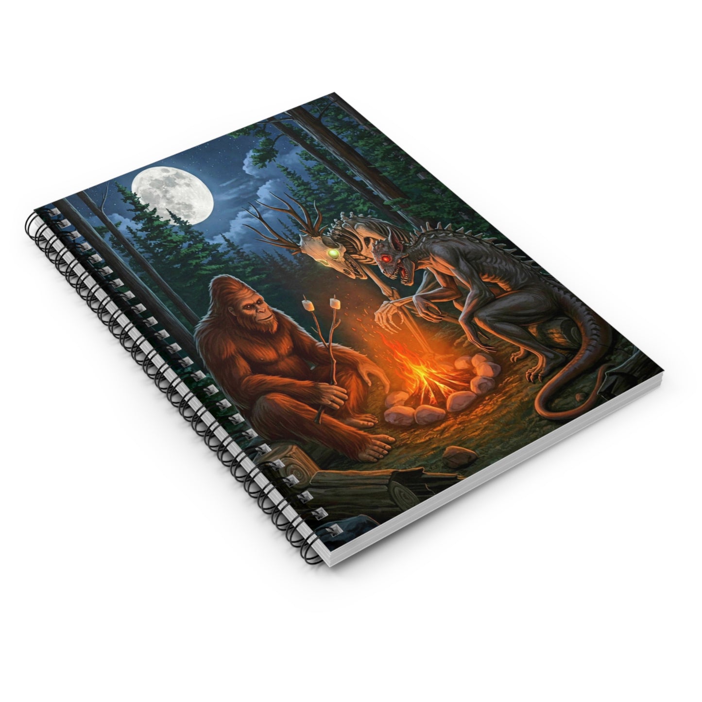 Cryptids Camping Spiral Notebook